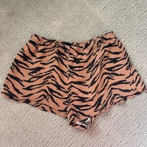 Reformation — Tiger Print Shorts